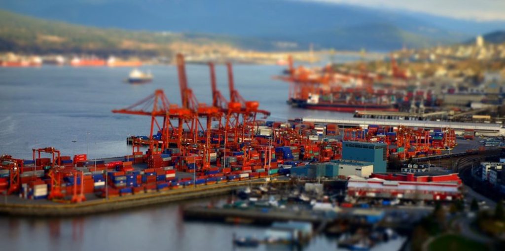 集装箱堆场，Port of Vancouver Container Terminal