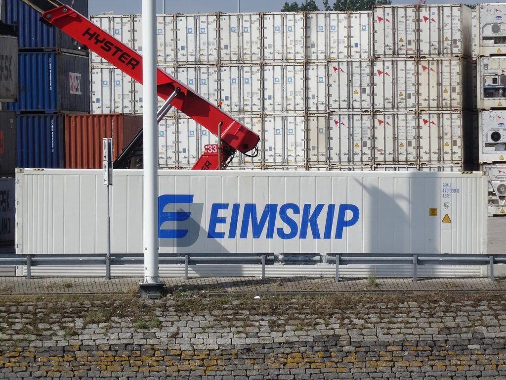 港口集装箱货柜，Shipping container - Eimskip - Port of Rotterdam - 2014 - 1.jpg