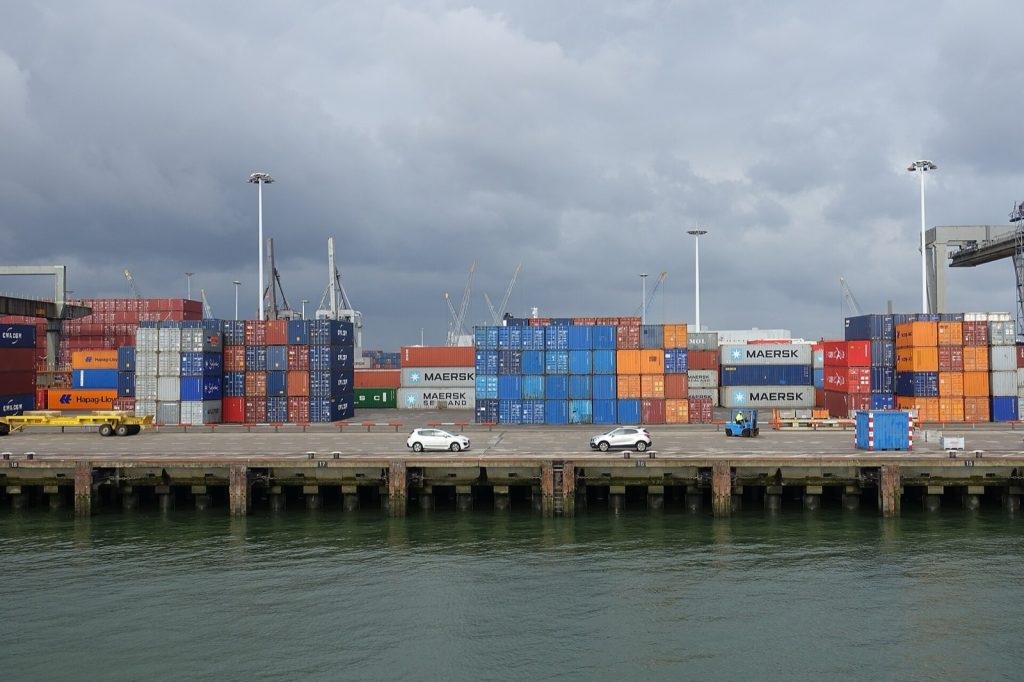 港口集装箱货柜,Shipping containers @ Container terminal @ Harbour Tour @ Spido @ Rotterdam (304