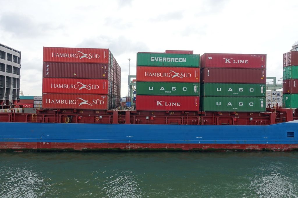 港口集装箱货柜，Shipping containers on boat @ Container terminal @ Harbour Tour @ Spido @ Rotter