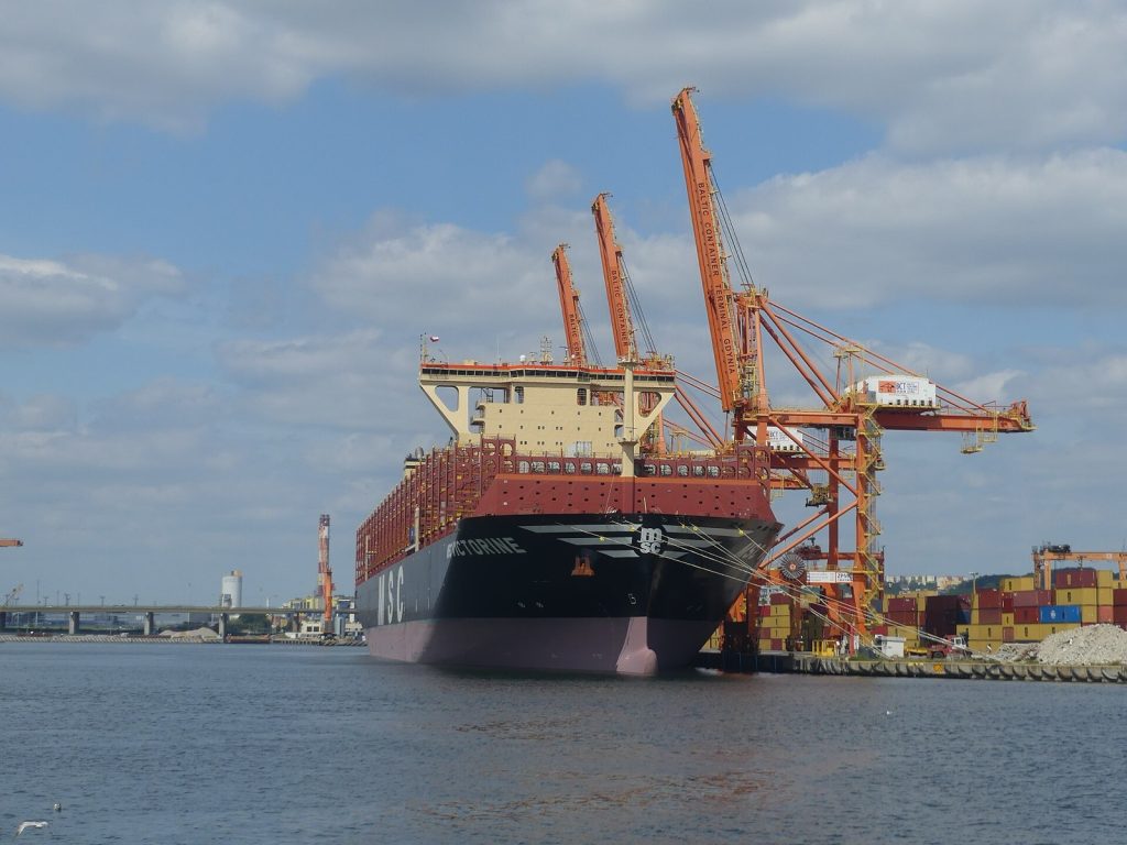 集装箱堆场，Baltic Container Terminal in Gdynia.jpg