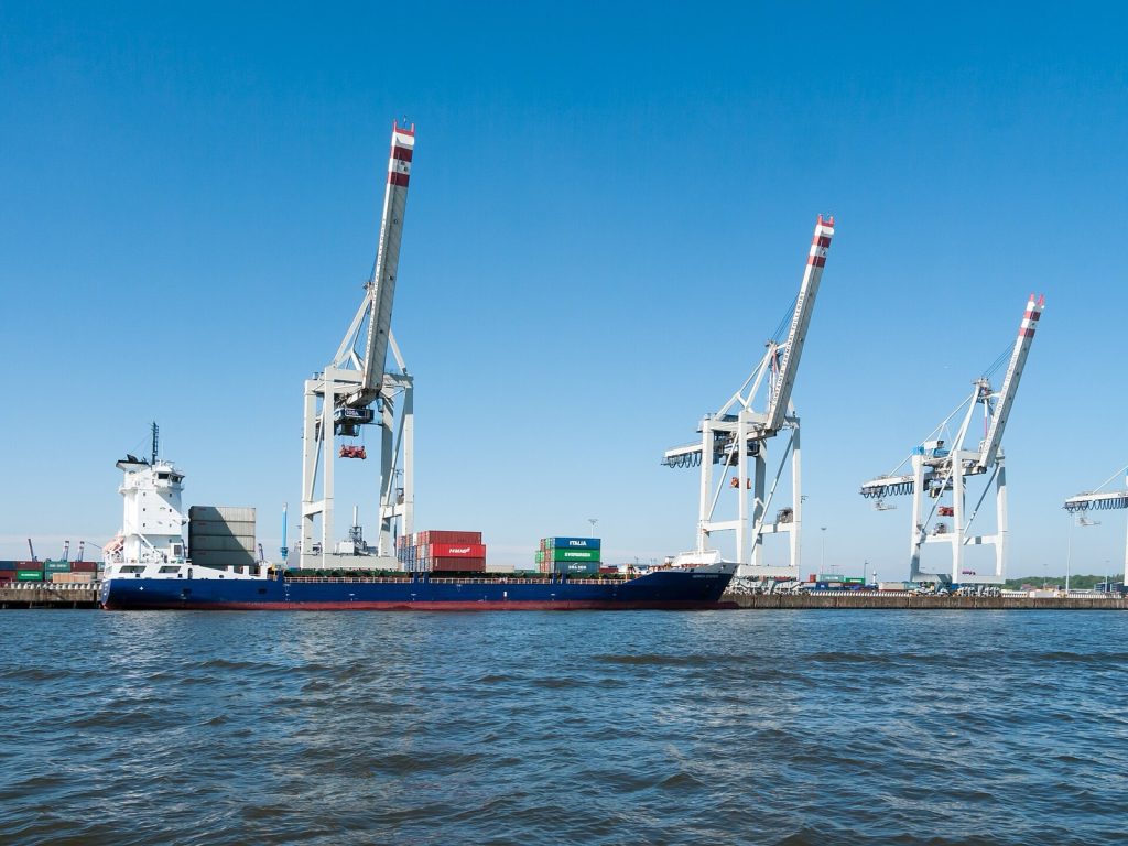 集装箱堆场，Container Terminal Tollerort, Vorhafen, Hamburg (P1080405).jpg